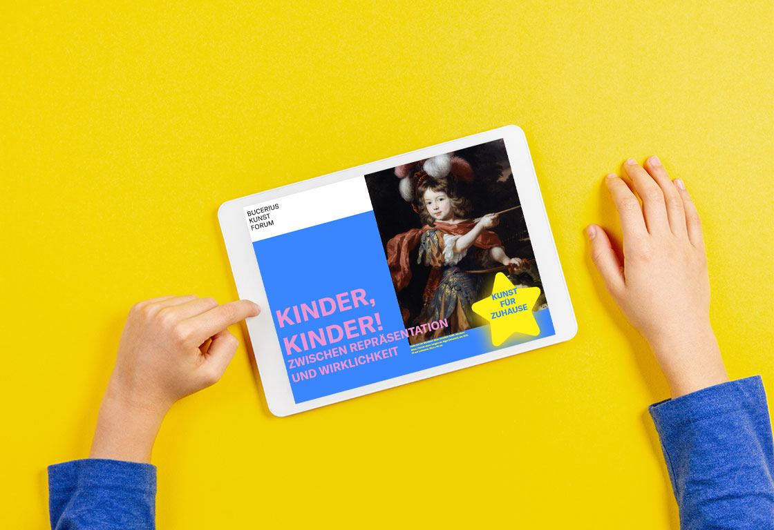 Die Ansicht eines Tablets auf dem die digitalen Bastelanleitungen zur Ausstellung angezeigt werden
