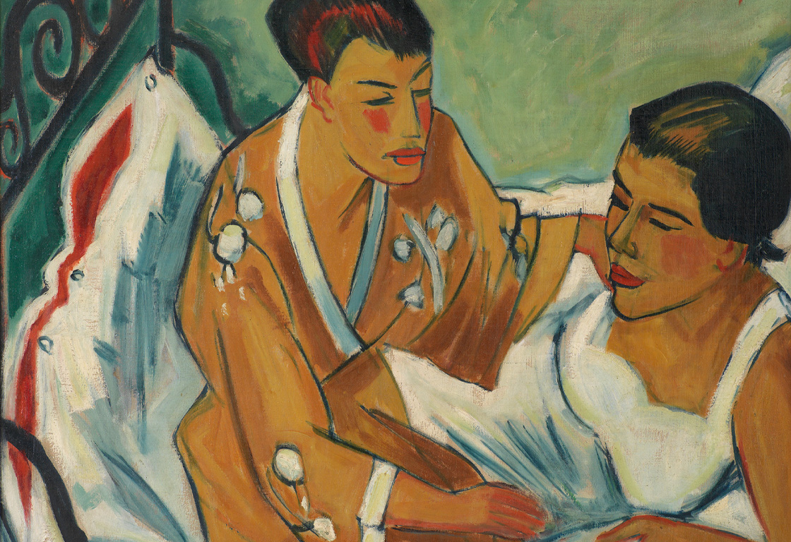 Das Bild zeigt das Werk Werkansicht von Max-Pechstein: Das Paar, von 1921
