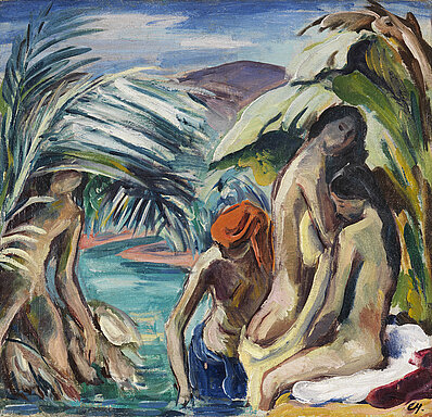 Karl Hofer, Tropisches Bad, um 1913, Privatsammlung
