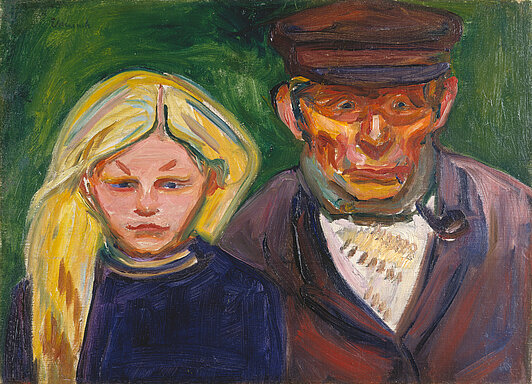 Edvard Munch, Alter Fischer mit Tochter, 1902, Städel Museum, Frankfurt am Main, Eigentum des Städelschen Museums-Vereins e.V. 